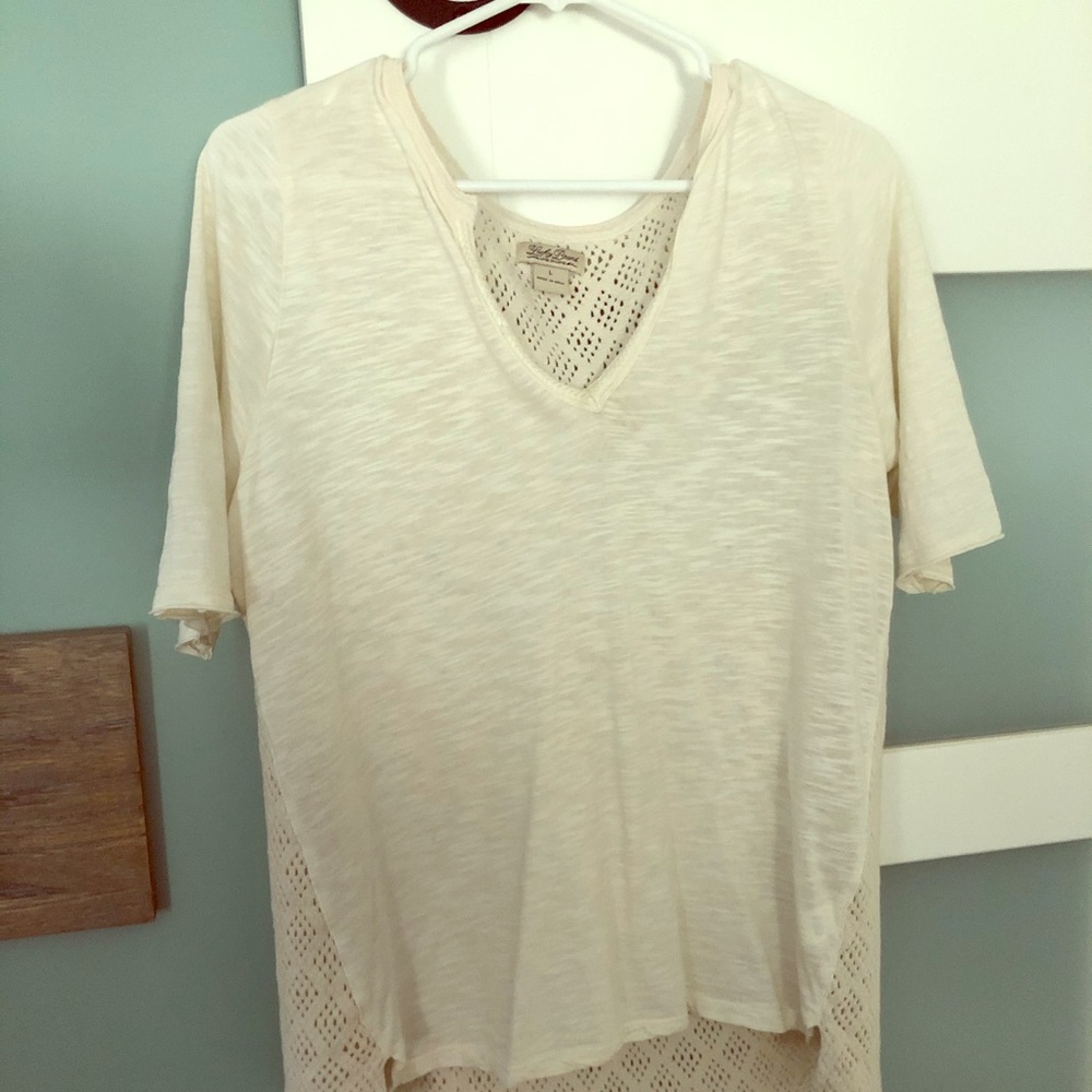 Lucky Brand shirt with crotchet back (Lg)